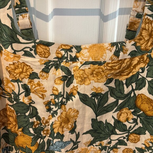 Abercrombie and Fitch Green Floral Linen Dress - Picture 4 of 5